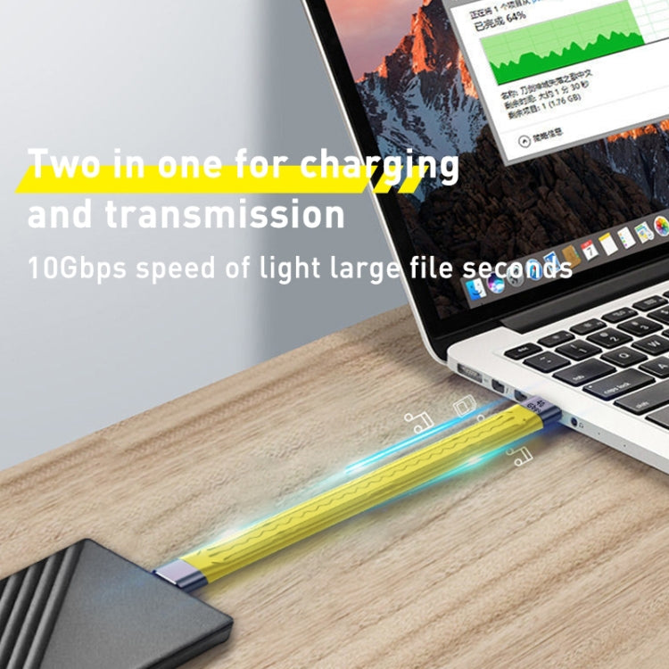 كابل بيانات مرن FPC USB-C/Type-C إلى USB-C/Type-C بقوة 100W وسرعة 40Gbps، الطول: 13.8 سم