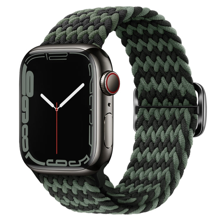 Buckle Nylon Braided Watch Band, For Apple Watch Ultra 49mm / Series 8&7 45mm / SE 2&6&SE&5&4 44mm / 3&2&1 42mm