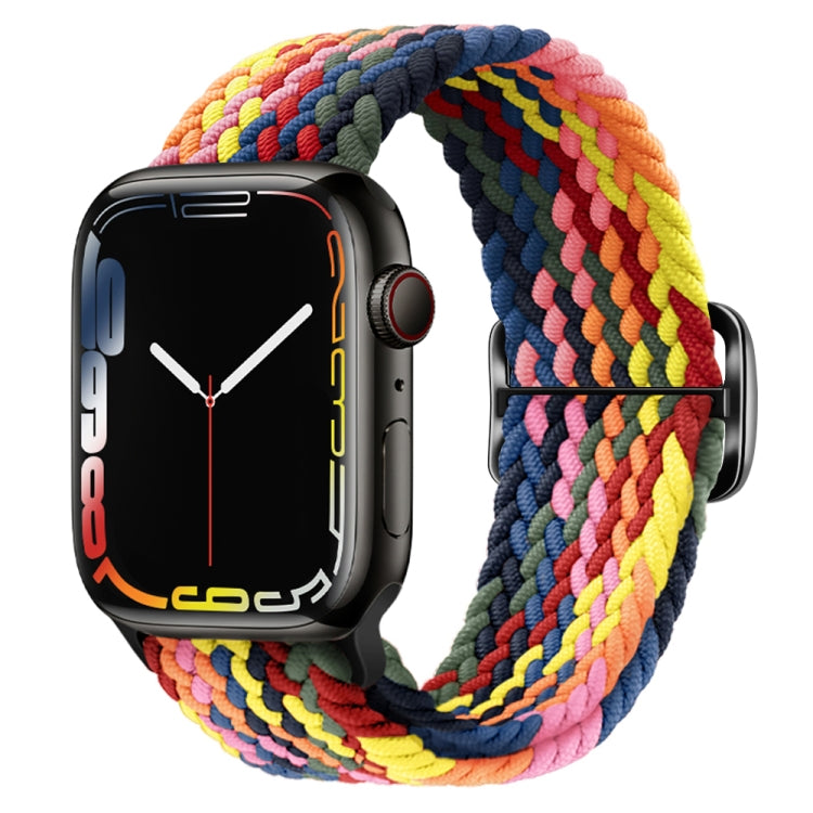 Buckle Nylon Braided Watch Band, For Apple Watch Ultra 49mm / Series 8&7 45mm / SE 2&6&SE&5&4 44mm / 3&2&1 42mm