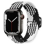 Buckle Nylon Braided Watch Band, For Apple Watch Series 8&7 41mm / SE 2&6&SE&5&4 40mm / 3&2&1 38mm, For Apple Watch Series 8&7 41mm / SE 2