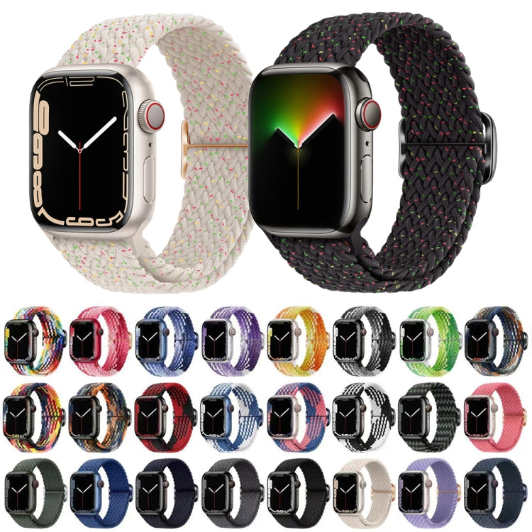 Buckle Nylon Braided Watch Band, For Apple Watch Series 8&7 41mm / SE 2&6&SE&5&4 40mm / 3&2&1 38mm, For Apple Watch Series 8&7 41mm / SE 2