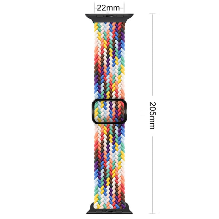 Buckle Nylon Braided Watch Band, For Apple Watch Series 8&7 41mm / SE 2&6&SE&5&4 40mm / 3&2&1 38mm, For Apple Watch Series 8&7 41mm / SE 2