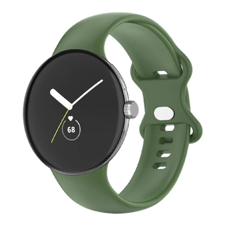 For Google Pixel Watch 4 / 3 / 2 / 1 41mm Single Color Silicone Watch Band, Man, Women