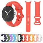 For Google Pixel Watch 4 / 3 / 2 / 1 41mm Single Color Silicone Watch Band, Man, Women