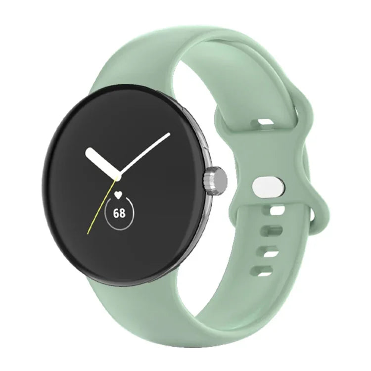 For Google Pixel Watch 4 / 3 / 2 / 1 41mm Single Color Silicone Watch Band, Man, Women