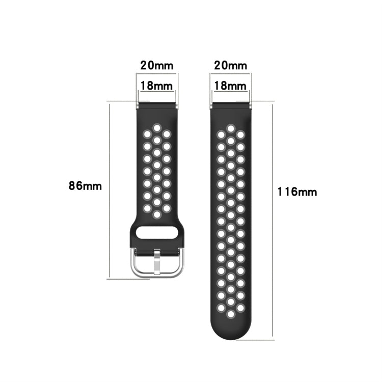 For Xiaomi Watch / Huawei Honor S1 18mm Two Color Sport Wrist Strap Watchband