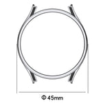 Hanging Sculpture Two-color Protective Watch Case with Tempered Glass Film, For Samsung Galaxy Watch5 Pro 45mm, For Samsung Galaxy Watch5 40mm, For Samsung Galaxy Watch5 44mm, For Samsung Galaxy Watch4 40mm, For Samsung Galaxy Watch4 44mm