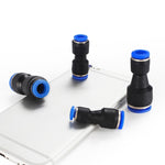 LAIZE 10pcs Plastic Reducing Straight Pneumatic Quick Fitting Connector, PG6-4, PG8-4, PG8-6, PG10-6, PG10-8, PG12-8, PG12-10, PG16-12