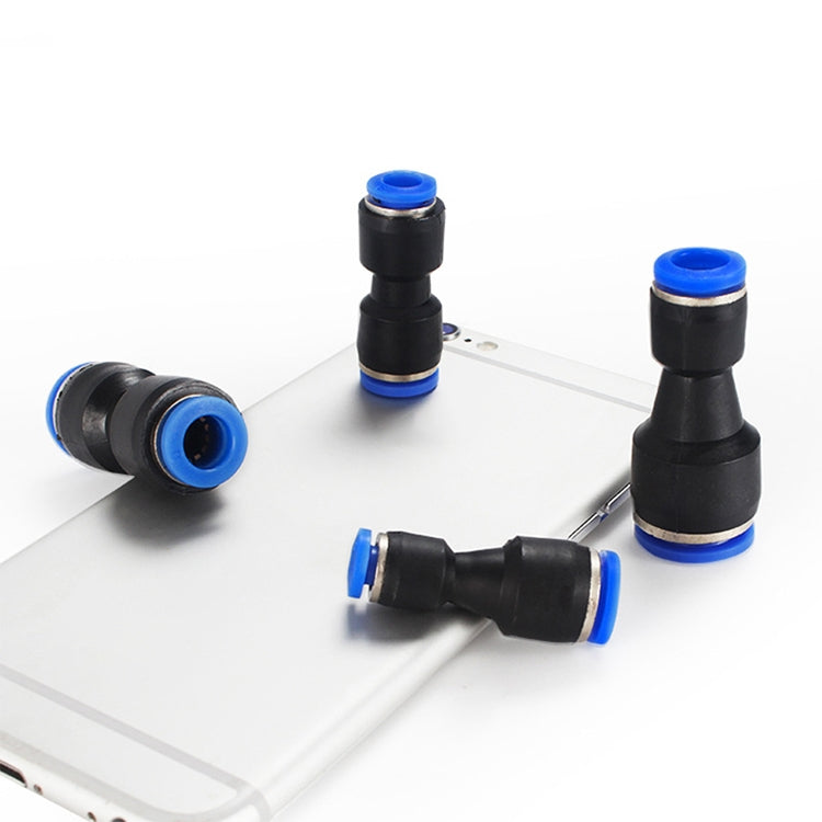 LAIZE 10pcs Plastic Reducing Straight Pneumatic Quick Fitting Connector, PG6-4, PG8-4, PG8-6, PG10-6, PG10-8, PG12-8, PG12-10, PG16-12