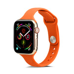 Thin Silicone Replacement Wrist Strap Watchband, For Apple Watch 5/4 44mm & 3/2/1 42mm, For Apple Watch 5/4 40mm & 3/2/1 38mm