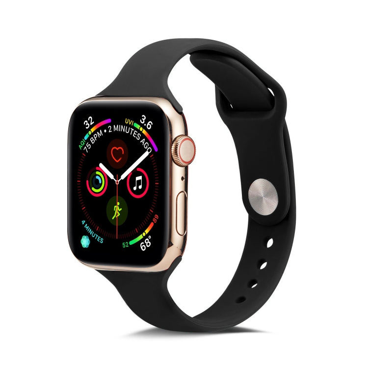 سوار ساعة رفيع بديل من السيليكون، لسلسلة Apple Watch 5/4 مقاس 44مم و 3/2/1 مقاس 42مم، ولسلسلة Apple Watch 5/4 مقاس 40مم و 3/2/1 مقاس 38مم