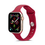 سوار ساعة رفيع بديل من السيليكون، لسلسلة Apple Watch 5/4 مقاس 44مم و 3/2/1 مقاس 42مم، ولسلسلة Apple Watch 5/4 مقاس 40مم و 3/2/1 مقاس 38مم