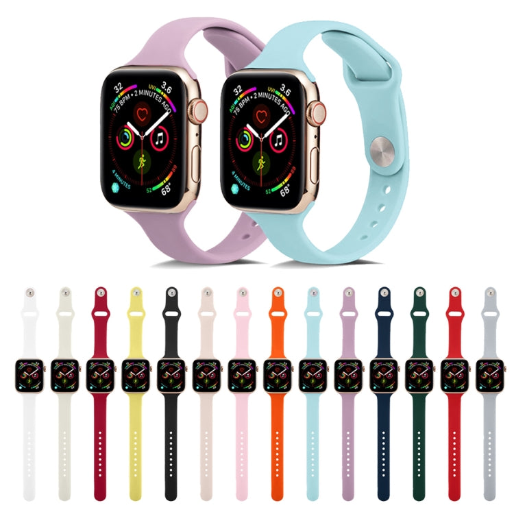 Thin Silicone Replacement Wrist Strap Watchband, For Apple Watch 5/4 44mm & 3/2/1 42mm, For Apple Watch 5/4 40mm & 3/2/1 38mm
