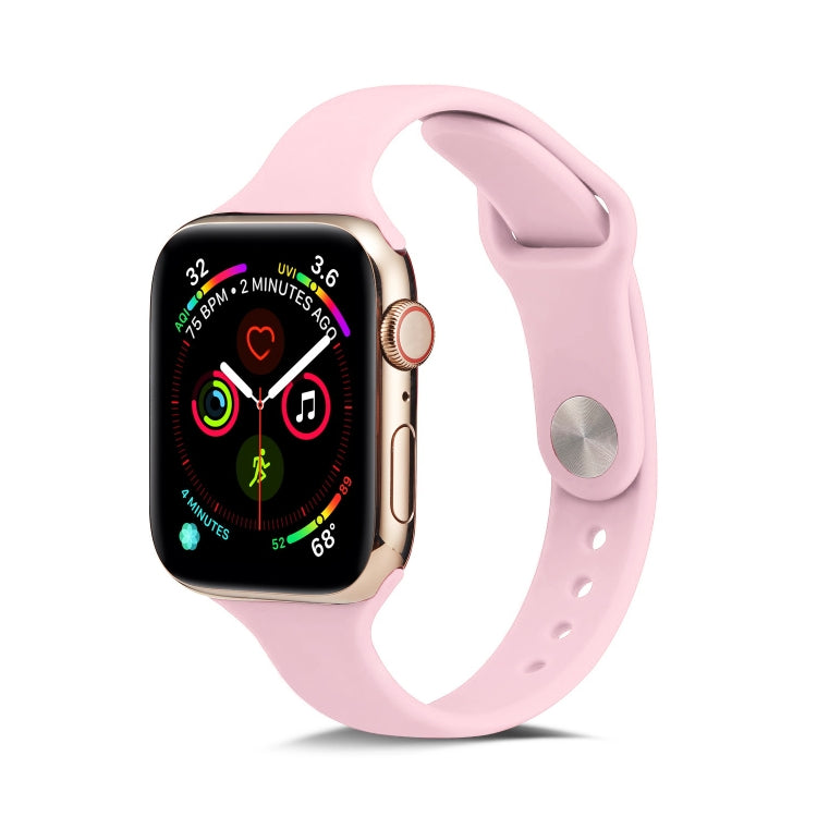 سوار ساعة رفيع بديل من السيليكون، لسلسلة Apple Watch 5/4 مقاس 44مم و 3/2/1 مقاس 42مم، ولسلسلة Apple Watch 5/4 مقاس 40مم و 3/2/1 مقاس 38مم