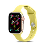 Thin Silicone Replacement Wrist Strap Watchband, For Apple Watch 5/4 44mm & 3/2/1 42mm, For Apple Watch 5/4 40mm & 3/2/1 38mm