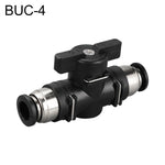 LAIZE Manual Valve Pneumatic Quick Fitting Connector, BUC-4, BUC-6, BUC-8, BUC-10, BUC-12, HVFF-4, HVFF-6, HVFF-8, HVFF-10, HVFF-12