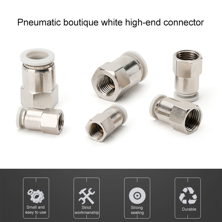 PCF6-02 LAIZE 2pcs Female Thread Straight Pneumatic Quick Fitting Connector, PCF4-01 (10pcs), PCF4-02 (10pcs), PCF6-01 (10pcs), PCF6-02 (2pcs), PCF6-03 (2pcs), PCF6-04 (1pc), PCF8-01 (2pcs), PCF8-02 (2pcs), PCF8-03 (1pc), PCF8-04 (1pc), PCF10-01 (1pc) ...