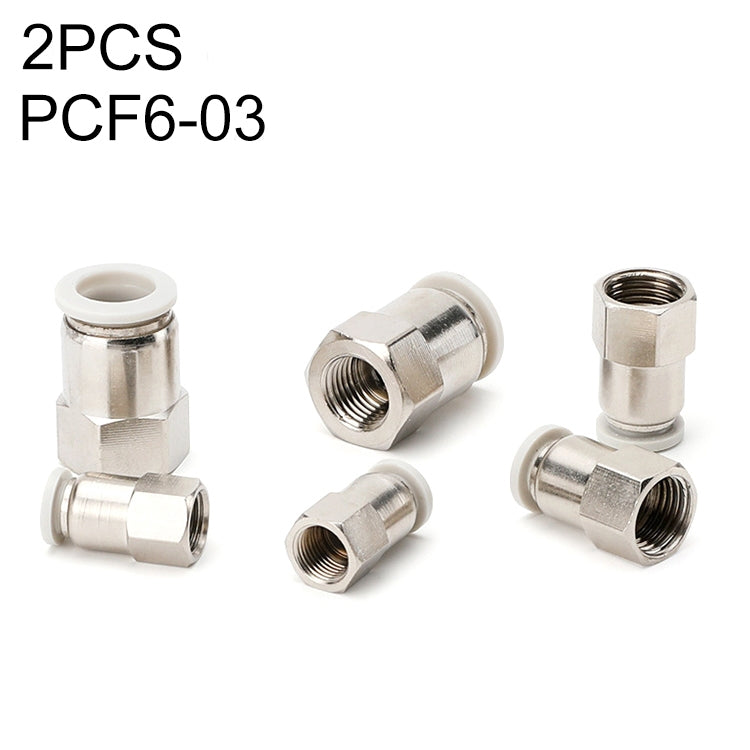 PCF6-02 LAIZE 2pcs Female Thread Straight Pneumatic Quick Fitting Connector, PCF4-01 (10pcs), PCF4-02 (10pcs), PCF6-01 (10pcs), PCF6-02 (2pcs), PCF6-03 (2pcs), PCF6-04 (1pc), PCF8-01 (2pcs), PCF8-02 (2pcs), PCF8-03 (1pc), PCF8-04 (1pc), PCF10-01 (1pc) ...