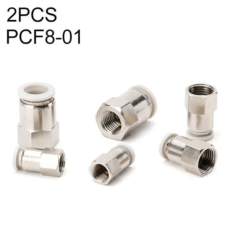 PCF6-02 LAIZE 2pcs Female Thread Straight Pneumatic Quick Fitting Connector, PCF4-01 (10pcs), PCF4-02 (10pcs), PCF6-01 (10pcs), PCF6-02 (2pcs), PCF6-03 (2pcs), PCF6-04 (1pc), PCF8-01 (2pcs), PCF8-02 (2pcs), PCF8-03 (1pc), PCF8-04 (1pc), PCF10-01 (1pc) ...