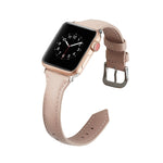 Thin Leather Replacement Wrist Strap Watchband, For Apple Watch 5/4 44mm & 3/2/1 42mm, For Apple Watch 5/4 40mm & 3/2/1 38mm