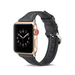 Thin Leather Replacement Wrist Strap Watchband, For Apple Watch 5/4 44mm & 3/2/1 42mm, For Apple Watch 5/4 40mm & 3/2/1 38mm