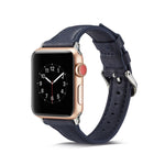 Thin Leather Replacement Wrist Strap Watchband, For Apple Watch 5/4 44mm & 3/2/1 42mm, For Apple Watch 5/4 40mm & 3/2/1 38mm