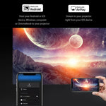 جهاز عرض صغير ذكي LED بقياس 4 إنش AUN ET50، 180 لومن، 1920x1080P، قابس أمريكي، قابس أوروبي، قابس بريطاني، قابس أسترالي