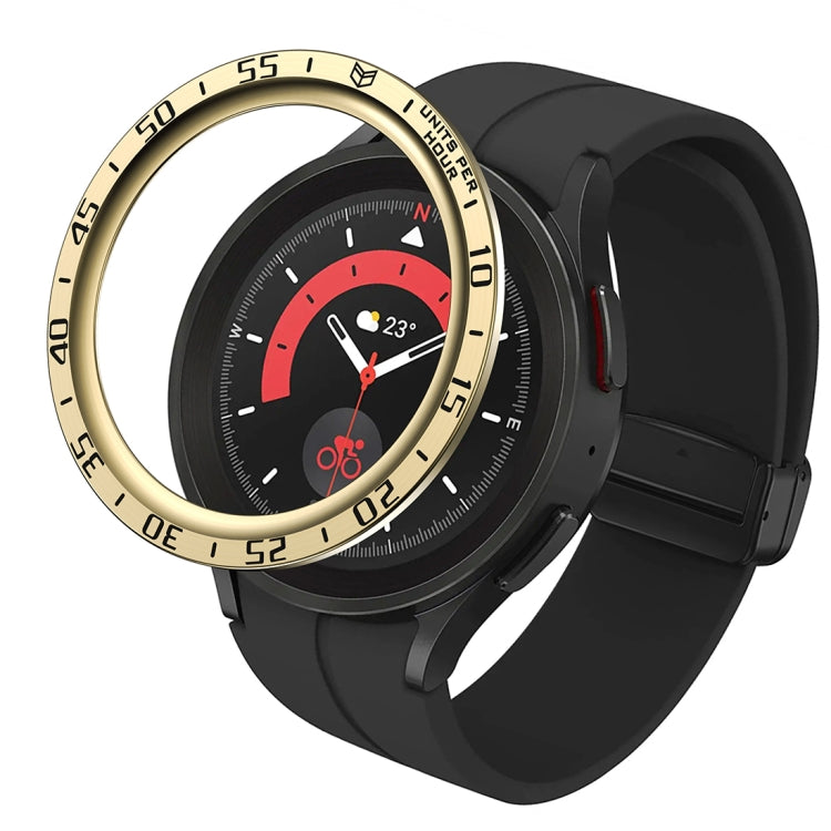 Gehäuse aus Stahl mit Zifferblattschutz, passend für Samsung Galaxy Watch5 Pro 45 mm (A-Style) und Samsung Galaxy Watch5 Pro 45 mm (E-Style).