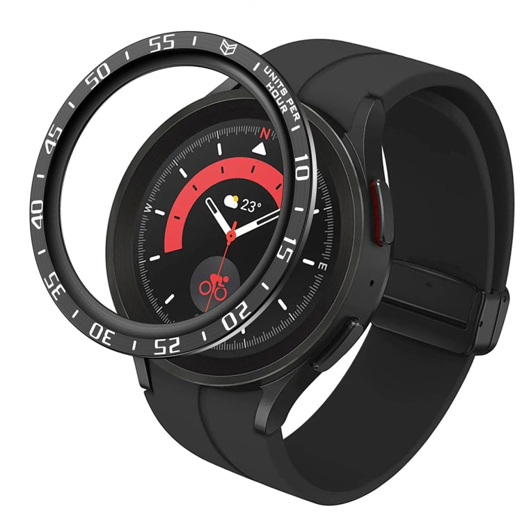 Gehäuse aus Stahl mit Zifferblattschutz, passend für Samsung Galaxy Watch5 Pro 45 mm (A-Style) und Samsung Galaxy Watch5 Pro 45 mm (E-Style).