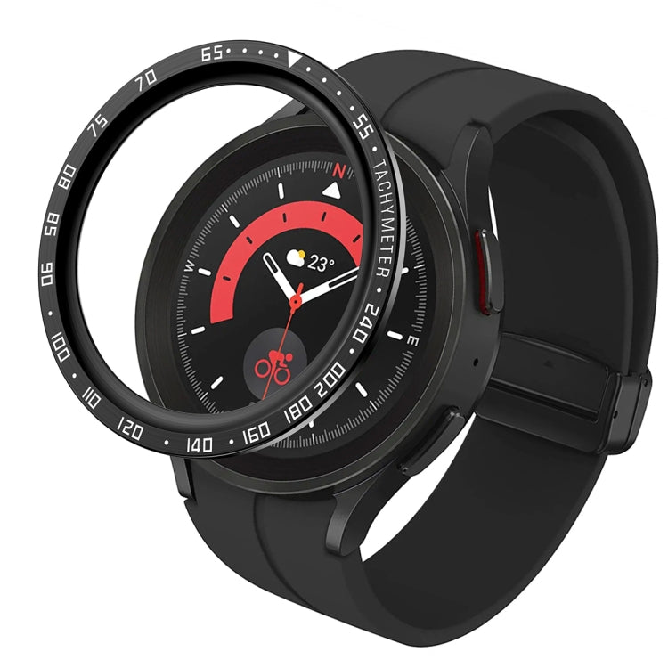 Gehäuse aus Stahl mit Zifferblattschutz, passend für Samsung Galaxy Watch5 Pro 45 mm (A-Style) und Samsung Galaxy Watch5 Pro 45 mm (E-Style).