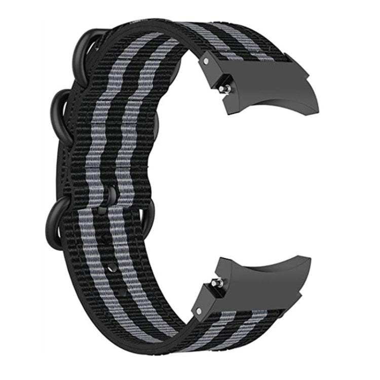 Nylon-Armband mit drei Ringen für Samsung Galaxy Watch4 / Watch4 Classic / Watch5 / Watch5 Pro