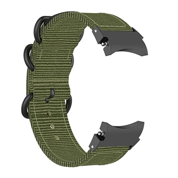 Nylon-Armband mit drei Ringen für Samsung Galaxy Watch4 / Watch4 Classic / Watch5 / Watch5 Pro