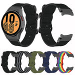 Nylon-Armband mit drei Ringen für Samsung Galaxy Watch4 / Watch4 Classic / Watch5 / Watch5 Pro