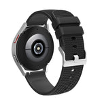 20mm Pockmarked Silver Buckle Silicone Watch Band, For Samsung Galaxy Watch5 40mm/44mm / Watch5 Pro