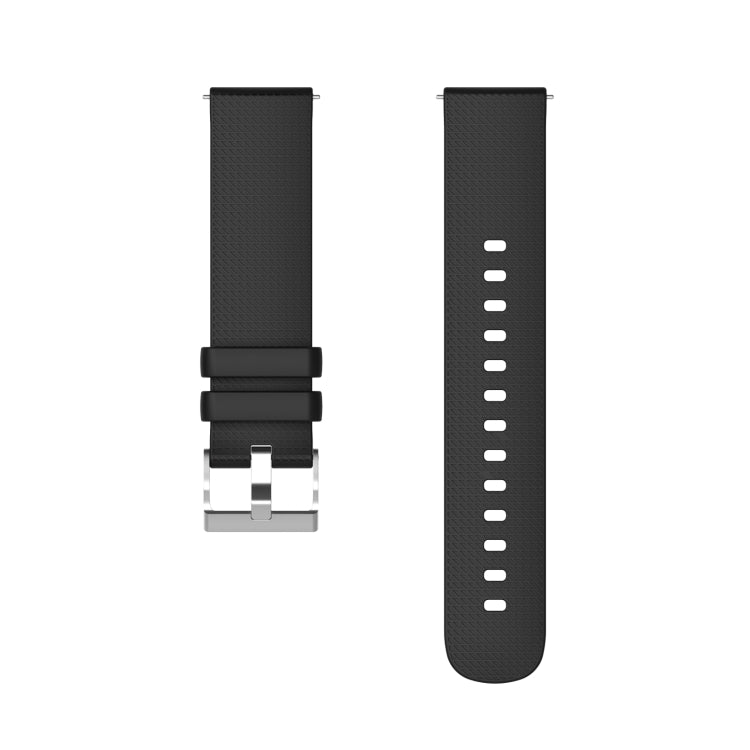20mm Pockmarked Silver Buckle Silicone Watch Band, For Samsung Galaxy Watch5 40mm/44mm / Watch5 Pro