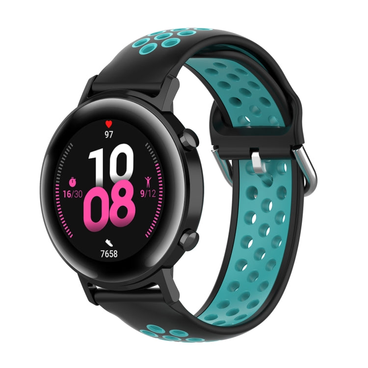 20mm Clasp Two Color Sport Wrist Strap Watchband, For Huawei Watch GT2 42MM, For Galaxy Watch Active2 / Active