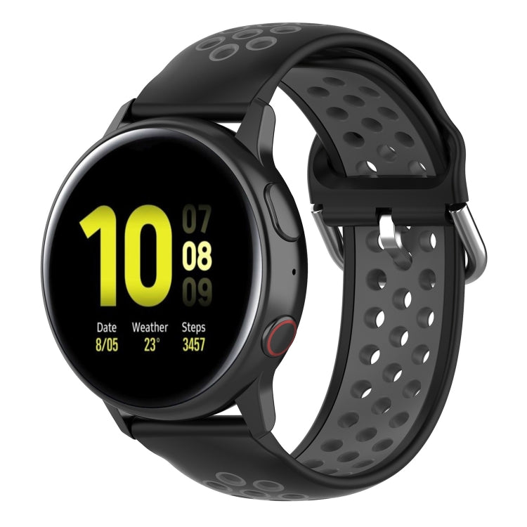 20mm Clasp Two Color Sport Wrist Strap Watchband, For Huawei Watch GT2 42MM, For Galaxy Watch Active2 / Active