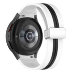 Two-color Silver Buckle Silicone Watch Band, For Samsung Galaxy Watch 5 Pro