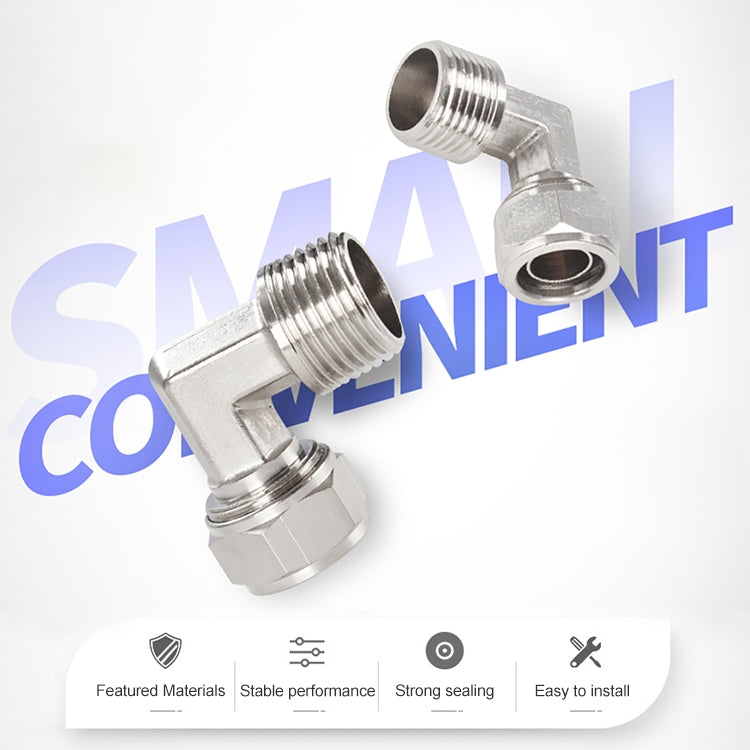 FL6-01 LAIZE Nickel Plated Copper Trachea Quick Fitting Twist Elbow Lock Female Connector, FL6-01, FL6-02, FL8-01, FL8-02, FL10-01, FL10-02