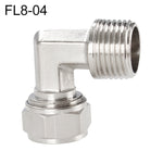LAIZE Nickel Plated Copper Trachea Quick Fitting Twist Elbow Lock Female Connector, FL8-03, FL8-04, FL10-03, FL10-04, FL12-02, FL12-03, FL12-04