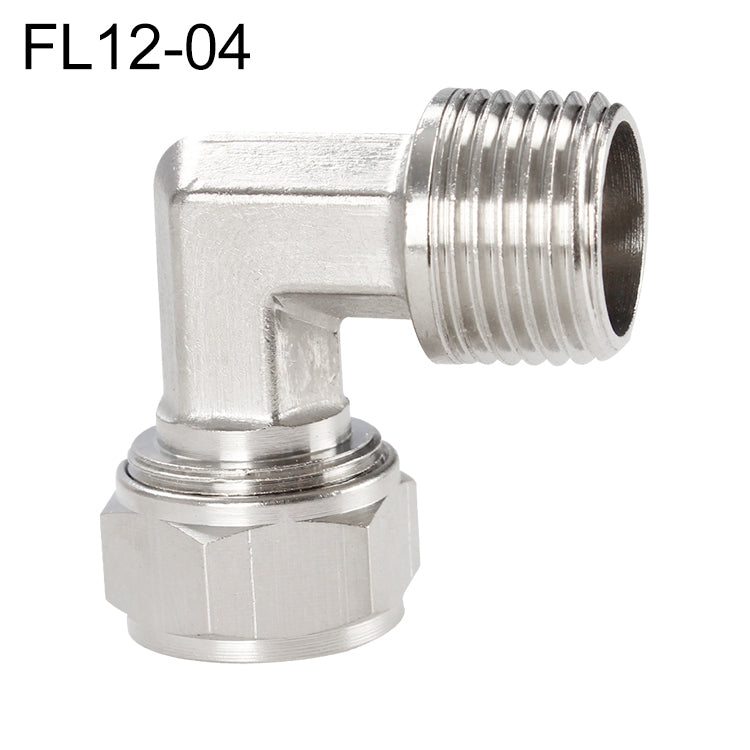 LAIZE Nickel Plated Copper Trachea Quick Fitting Twist Elbow Lock Female Connector, FL8-03, FL8-04, FL10-03, FL10-04, FL12-02, FL12-03, FL12-04