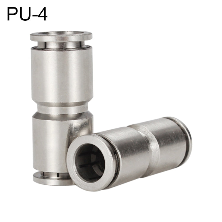 LAIZE Nickel Plated Copper Straight Pneumatic Quick Fitting Connector, PU-4, PU-6, PU-8, PU-10, PU-12, PU-14, PU-16