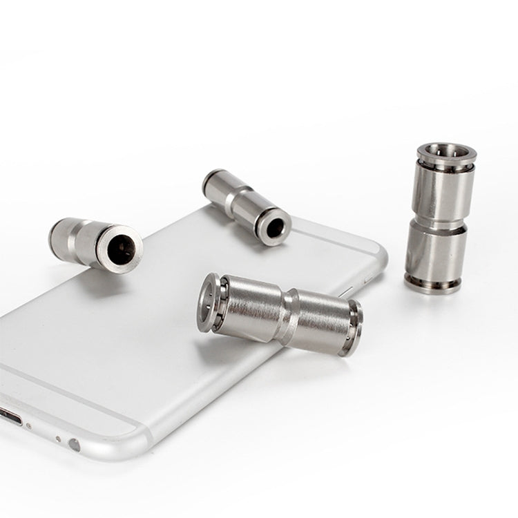 LAIZE Nickel Plated Copper Straight Pneumatic Quick Fitting Connector, PU-4, PU-6, PU-8, PU-10, PU-12, PU-14, PU-16