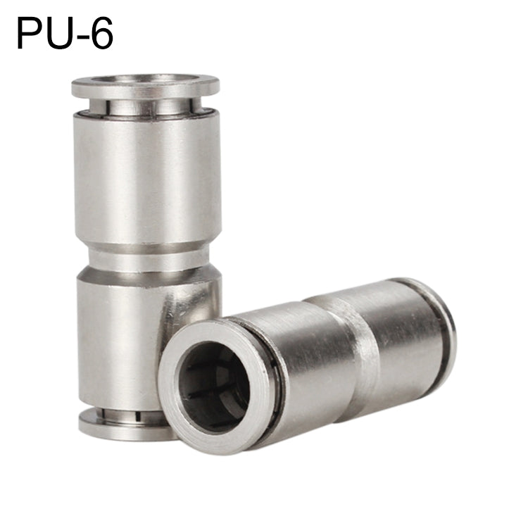 LAIZE Nickel Plated Copper Straight Pneumatic Quick Fitting Connector, PU-4, PU-6, PU-8, PU-10, PU-12, PU-14, PU-16