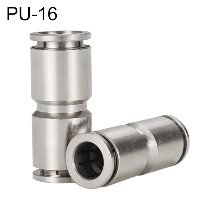 LAIZE Nickel Plated Copper Straight Pneumatic Quick Fitting Connector, PU-4, PU-6, PU-8, PU-10, PU-12, PU-14, PU-16