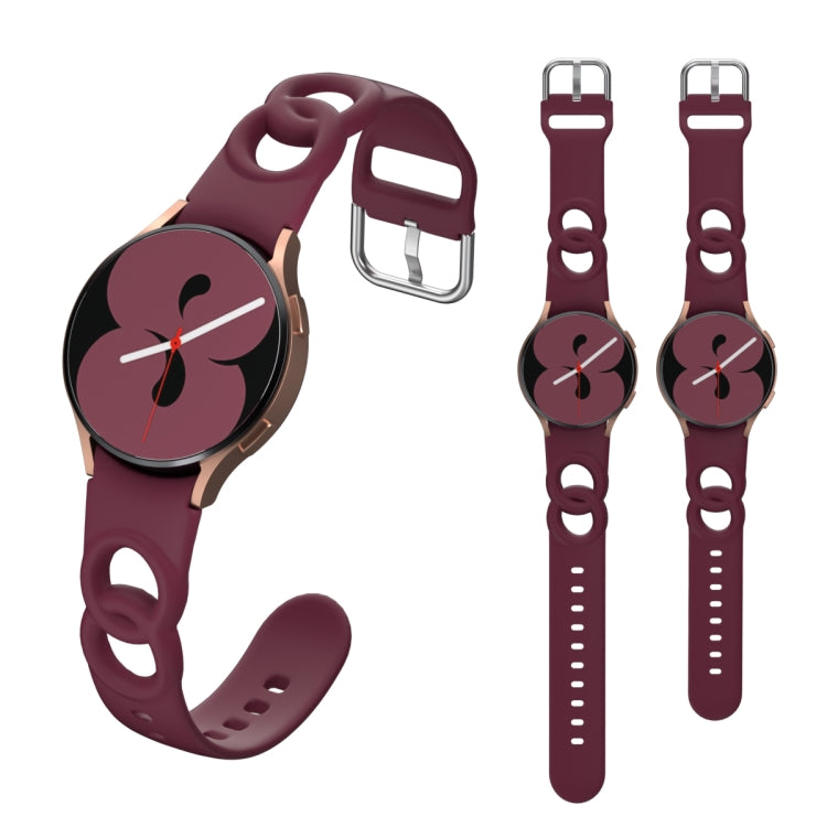 Hollowed Double Loop Silicone Watch Band, For Samsung Galaxy Watch 5 40mm / 44mm