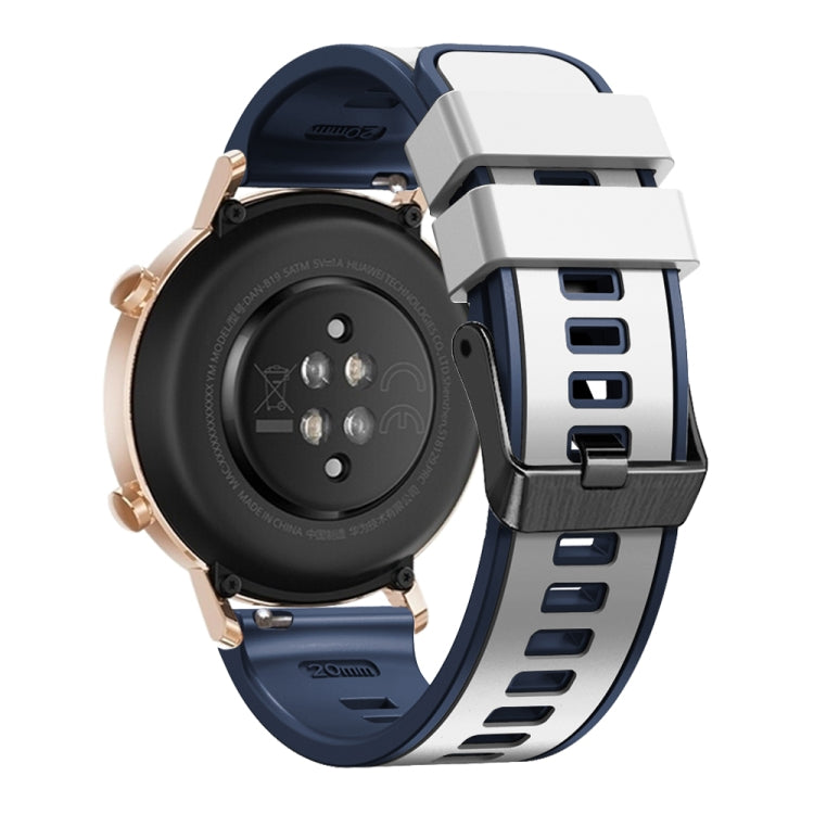 Plain Weave Two-color Silicone Watch Band, For Samsung Galaxy Watch 5 Pro 45mm