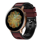 Plain Weave Two-color Silicone Watch Band, For Samsung Galaxy Watch 5 Pro 45mm