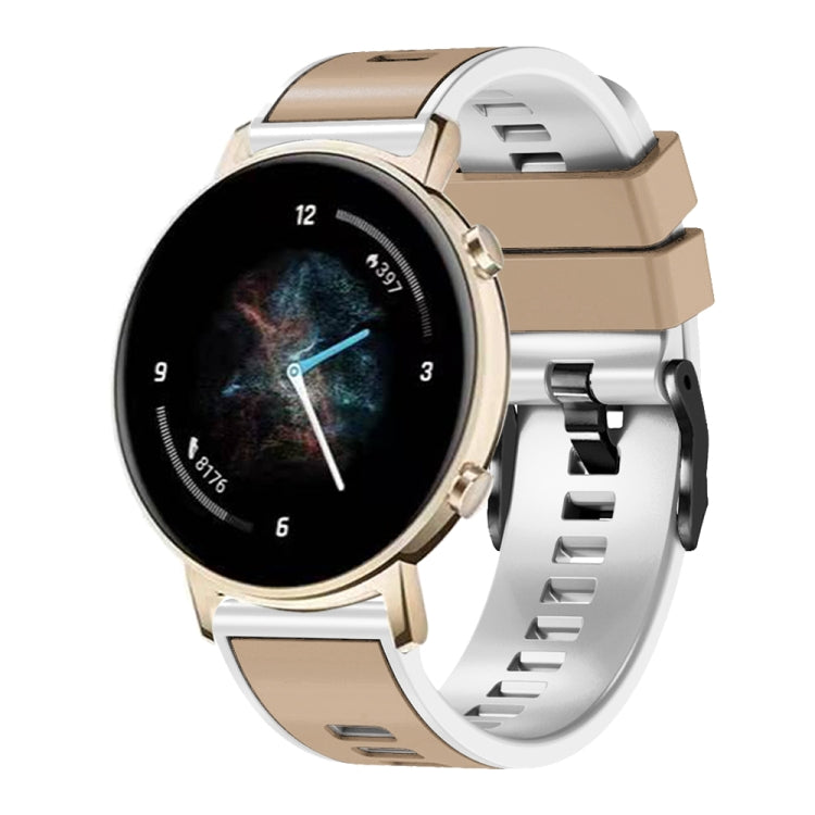 Plain Weave Two-color Silicone Watch Band, For Samsung Galaxy Watch 5 Pro 45mm