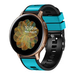 Plain Weave Two-color Silicone Watch Band, For Samsung Galaxy Watch 5 Pro 45mm